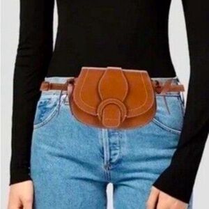 Rachel Zoe Edessi Brown Vegan Leather Belt Bag
